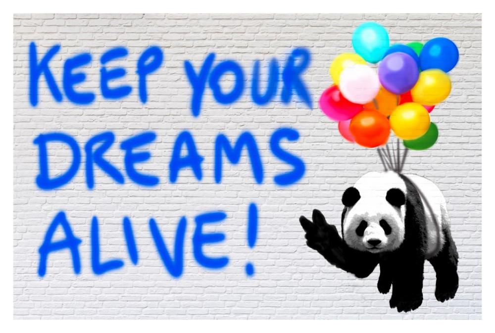 Keep your dreams alive!-Paper Art-38"x26"