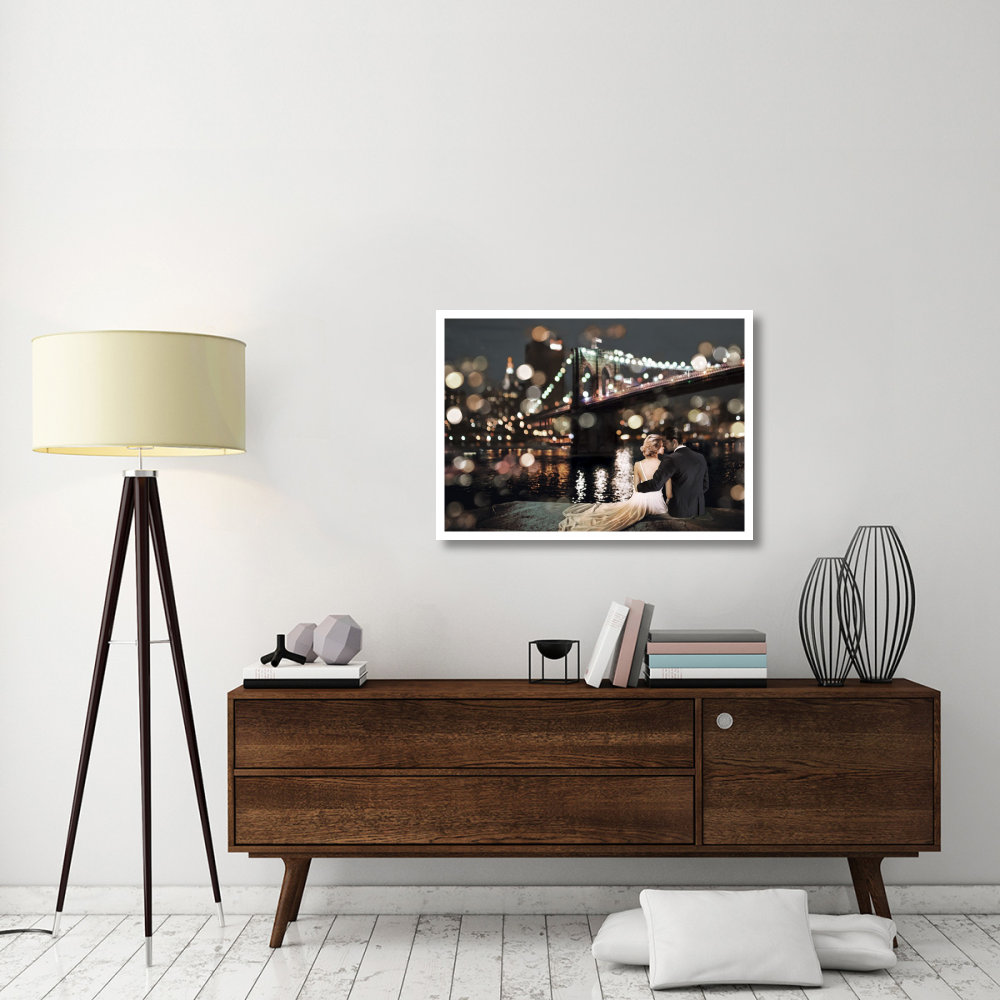 Kissing in a NY Night-Paper Art-38&quotx27.56"