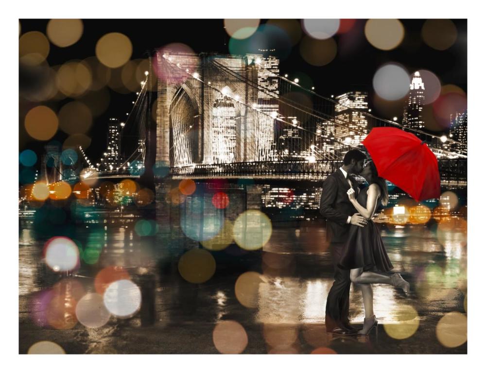 A Kiss in the Night-Paper Art-26"x20"