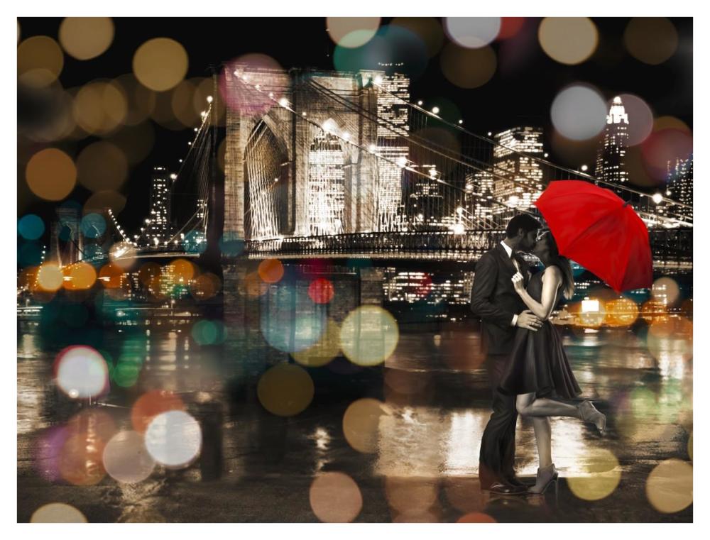 A Kiss in the Night-Paper Art-42"x32"