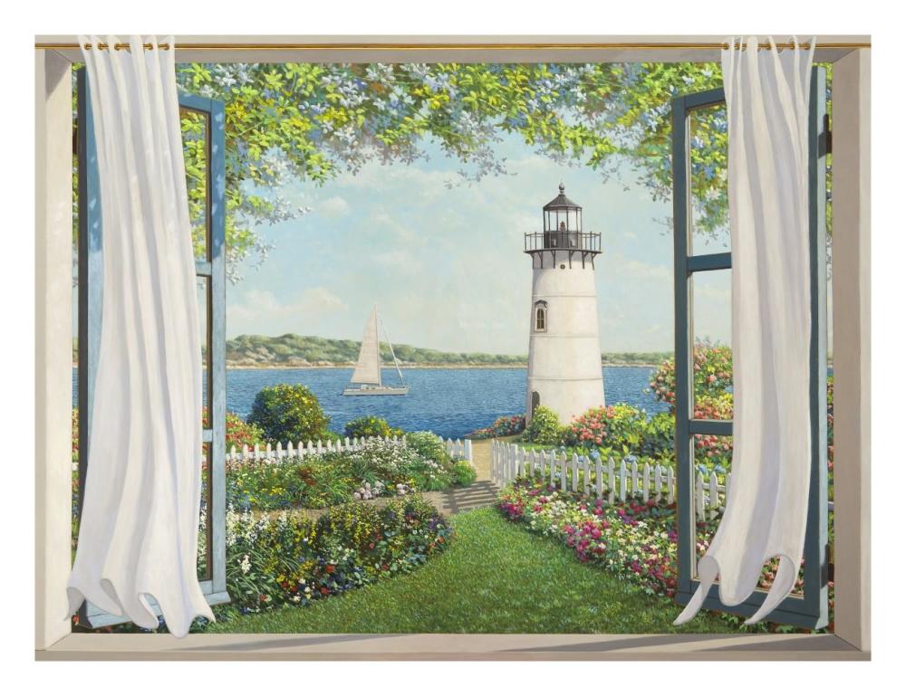 Finestra sul faro-Paper Art-26"x20"