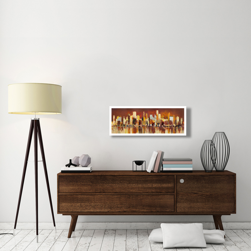 Manhattan al tramonto-Paper Art-38&quotx14"