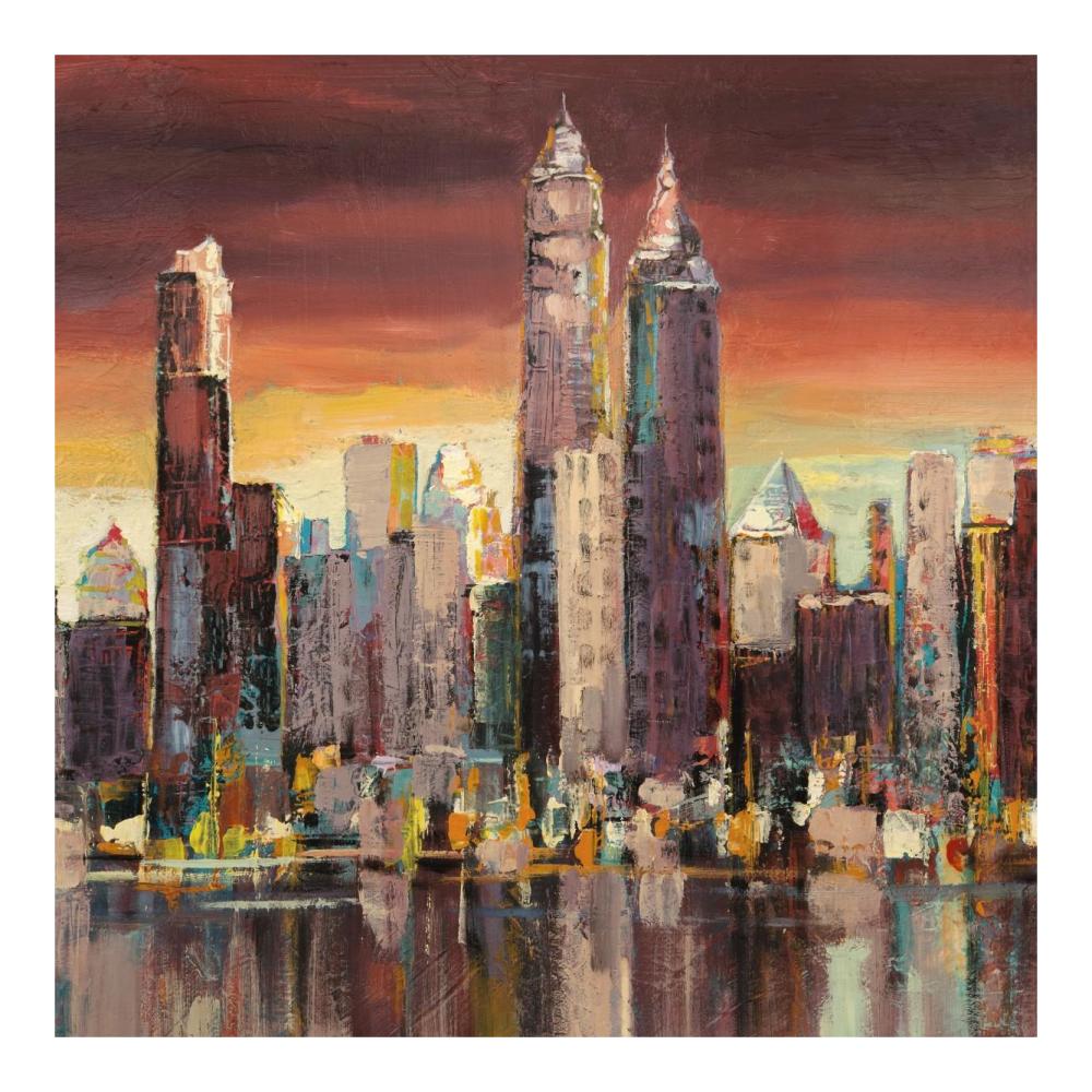 Sera su New York (detail)-Paper Art-20"x20"