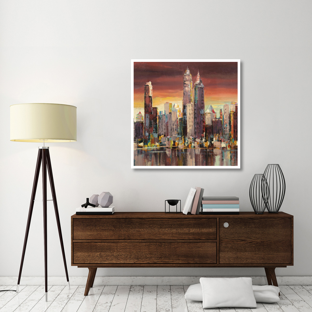 Sera su New York (detail)-Paper Art-42&quotx42"