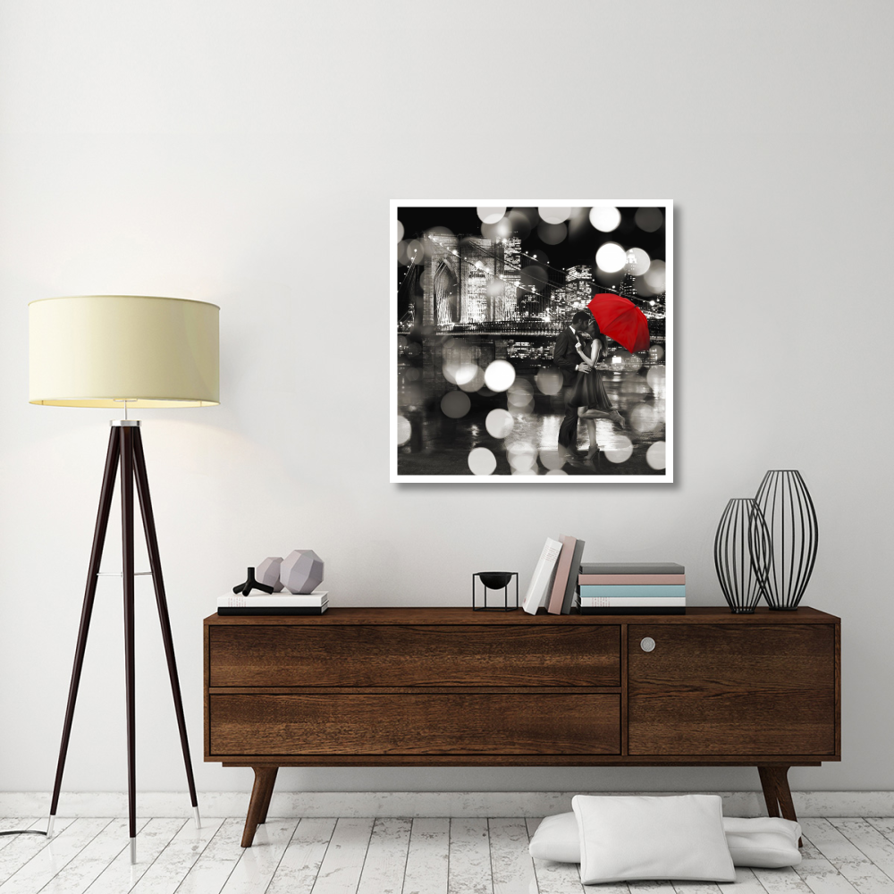 A Kiss in the Night (BW detail)-Paper Art-38&quotx38"