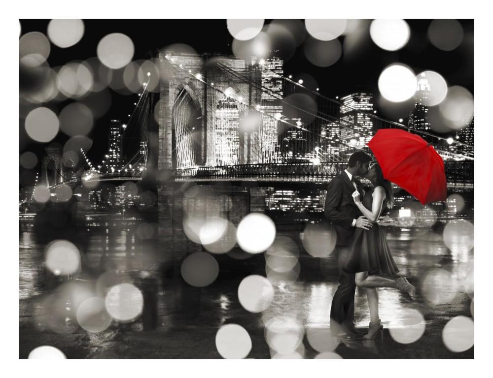 A Kiss in the Night (BW)-Paper Art-26"x20"