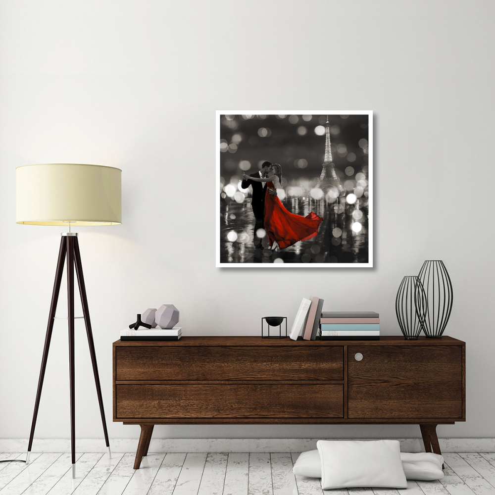 Midnight in Paris (BW)-Paper Art-38&quotx38"