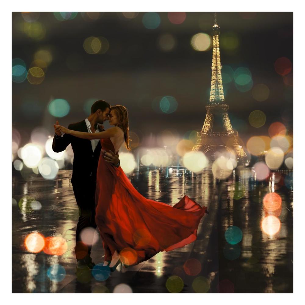 Midnight in Paris-Paper Art-26"x26"