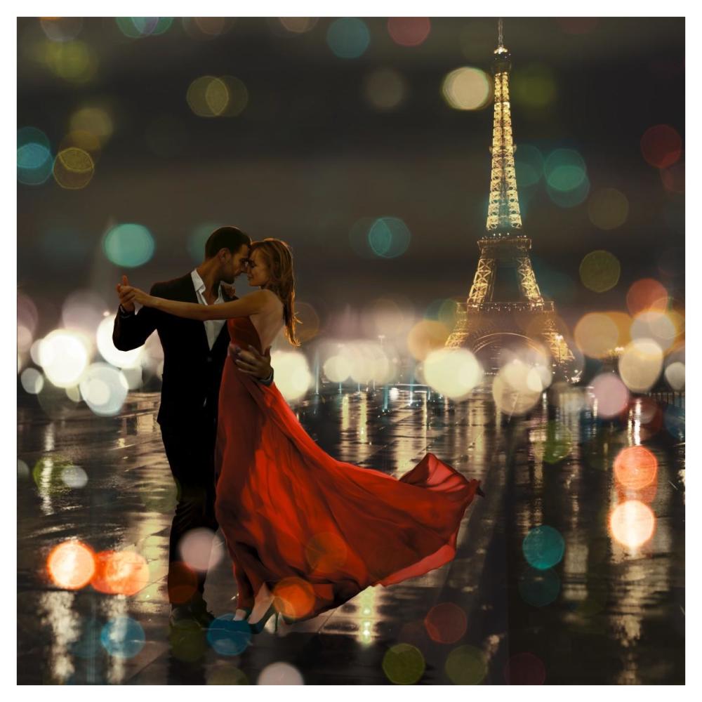 Midnight in Paris-Paper Art-42"x42"