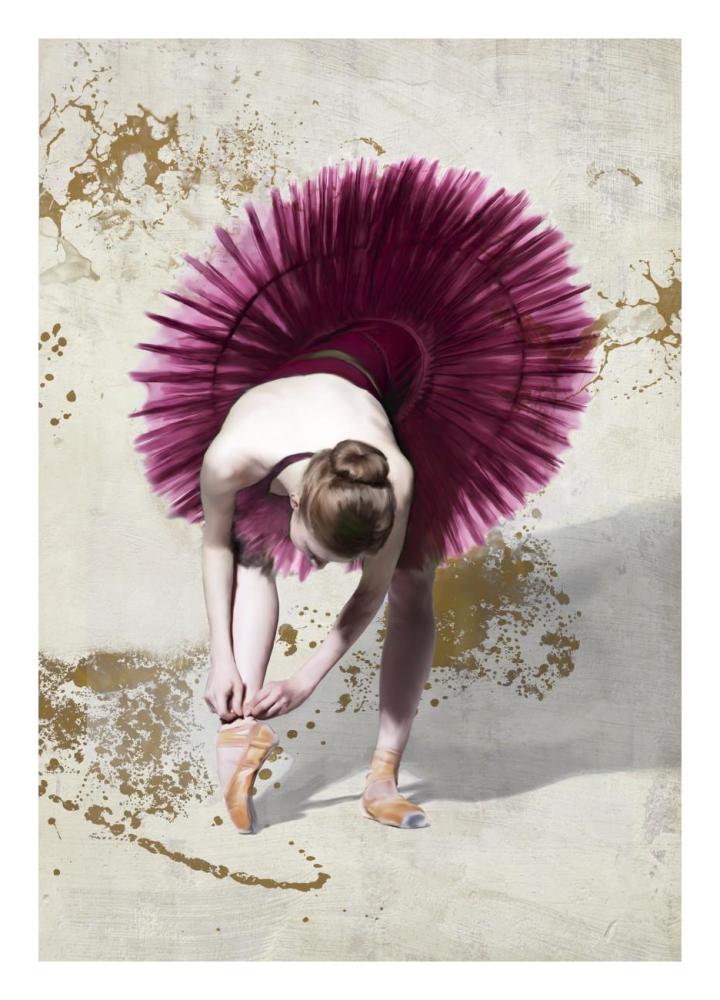 Purple Ballerina-Paper Art-18"x26"