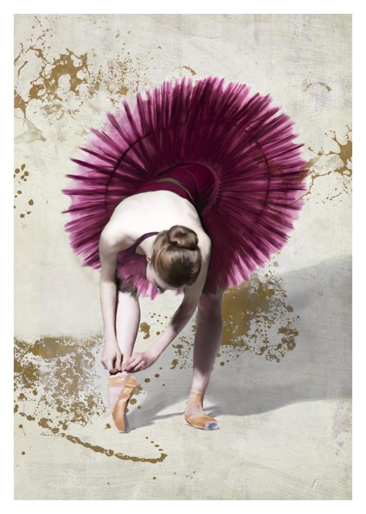 Purple Ballerina-Paper Art-26"x38"