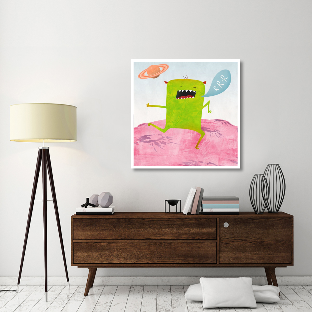 Alien Friend Number 1-Paper Art-42&quotx42"