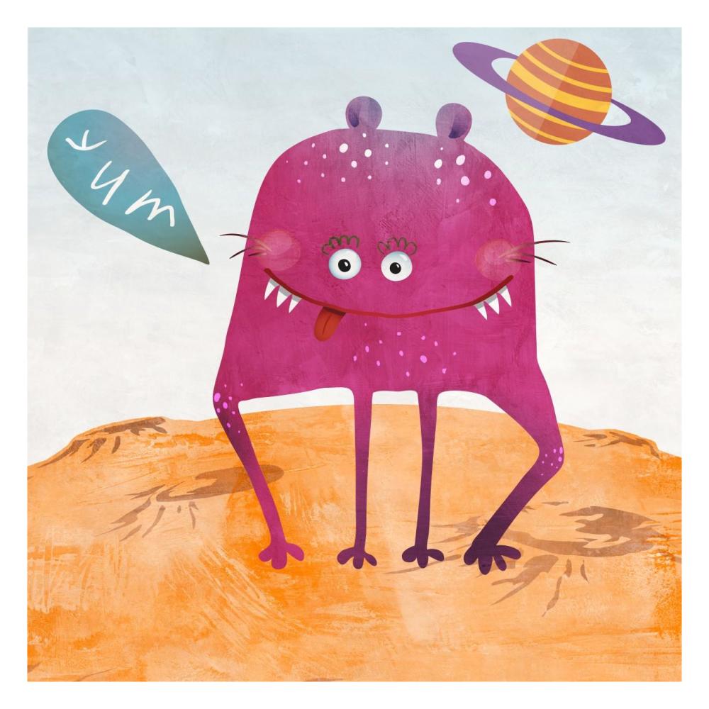 Alien Friend Number 2-Paper Art-26"x26"