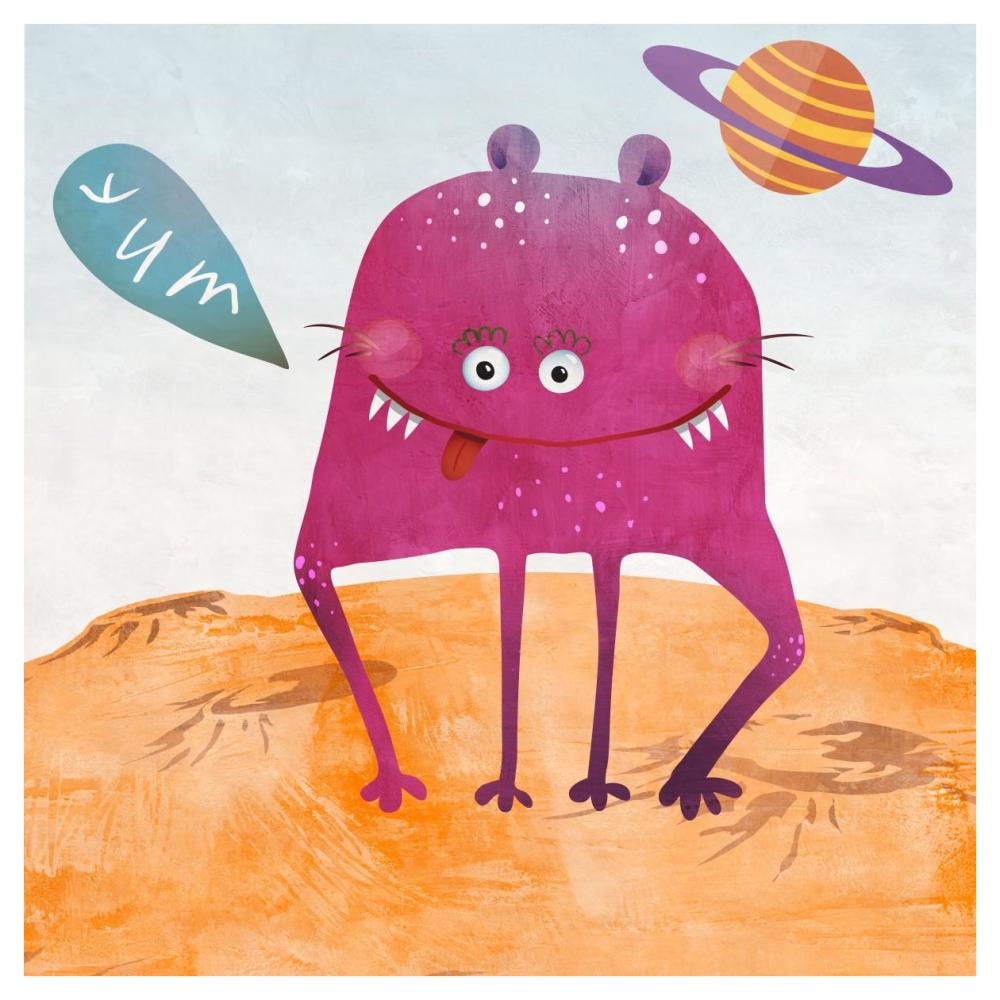 Alien Friend Number 2-Paper Art-42"x42"