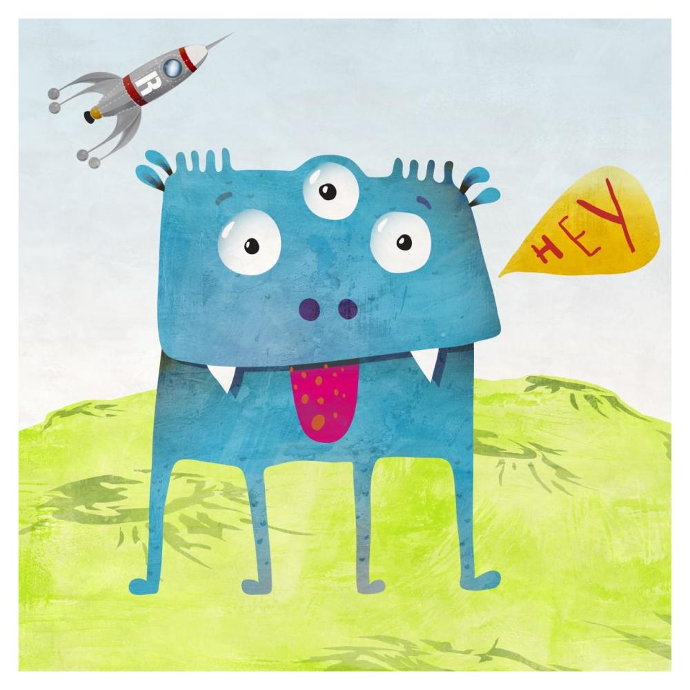 Alien Friend Number 3-Paper Art-38"x38"