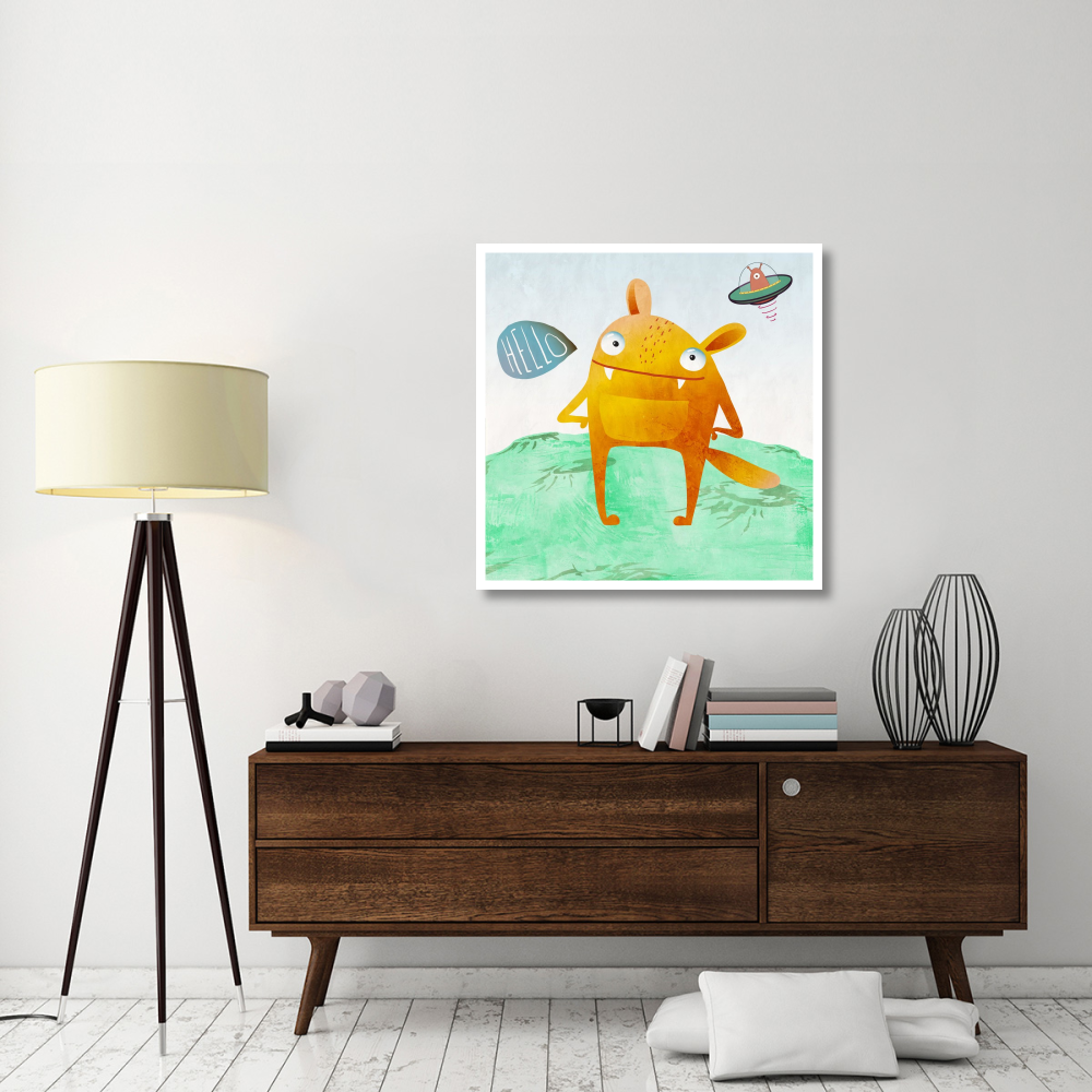 Alien Friend Number 4-Paper Art-38&quotx38"