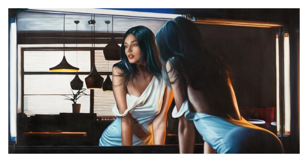 In the Dim Light-Paper Art-38"x20"