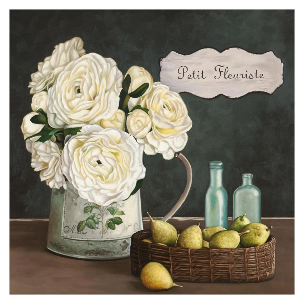 Petit Fleuriste II-Paper Art-32"x32"