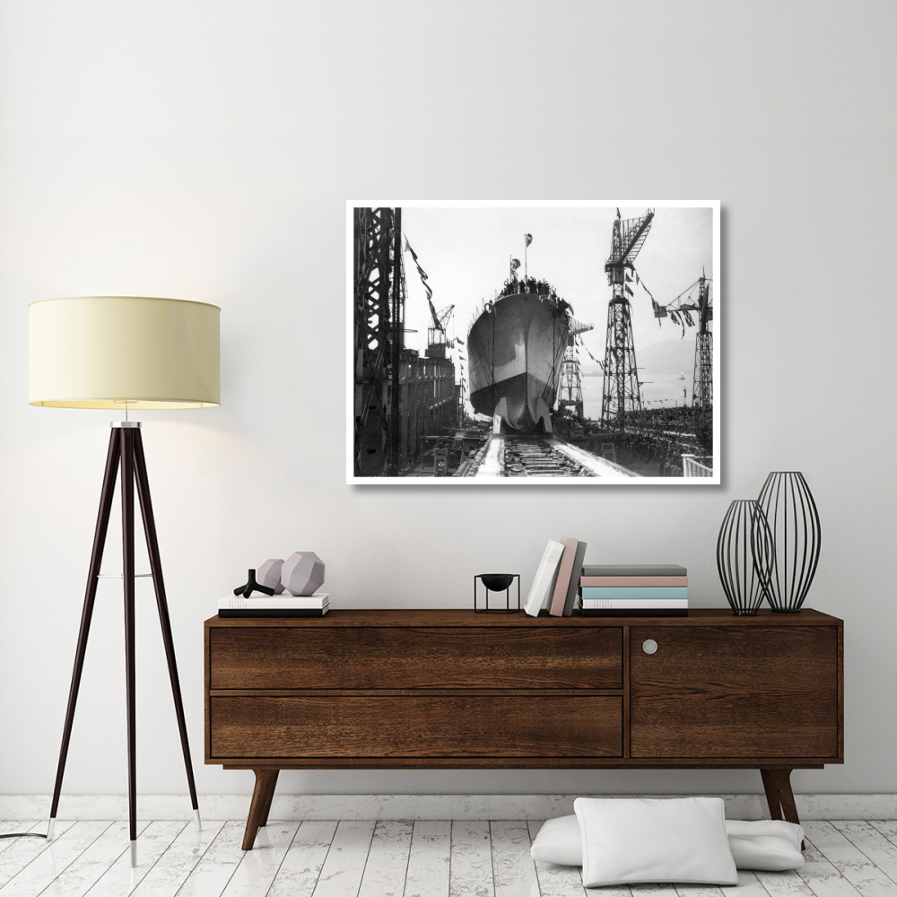 Lancement du Navire croiseur &quotZara",1930-Paper Art-50&quotx38"