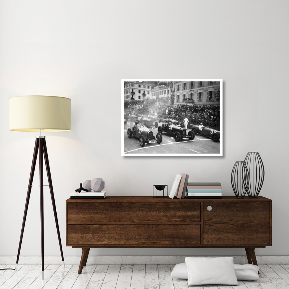 Le depart du Grand Prix de Monaco 1932-Paper Art-42&quotx32"