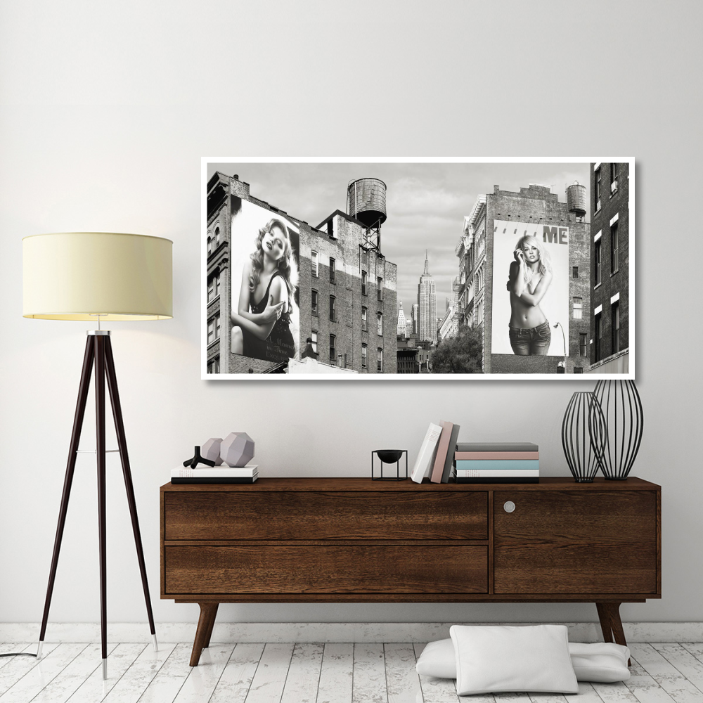 Billboards in Manhattan-Paper Art-74&quotx38"
