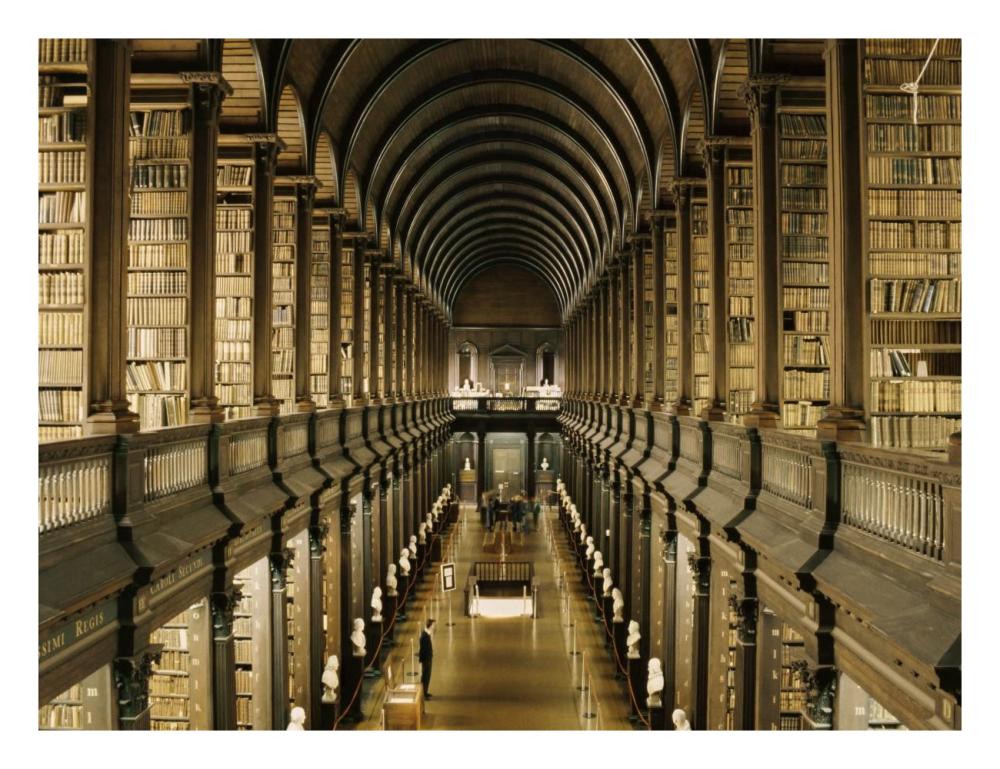 Interior of the Library, Trinity College, Dublin-Paper Art-26"x20"