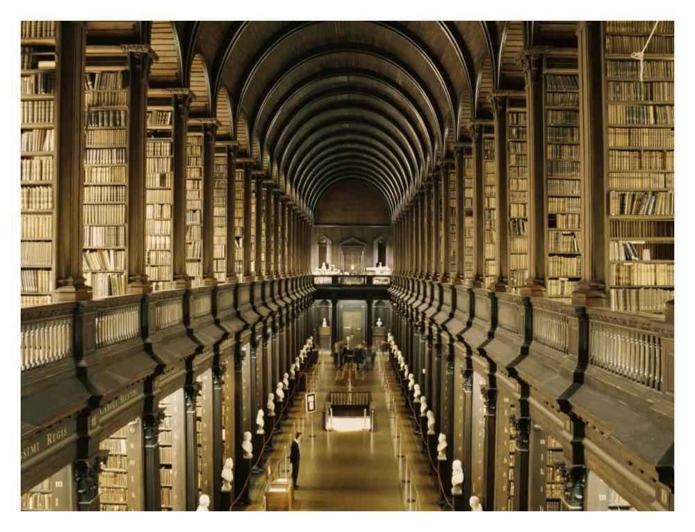 Interior of the Library, Trinity College, Dublin-Paper Art-34"x26"