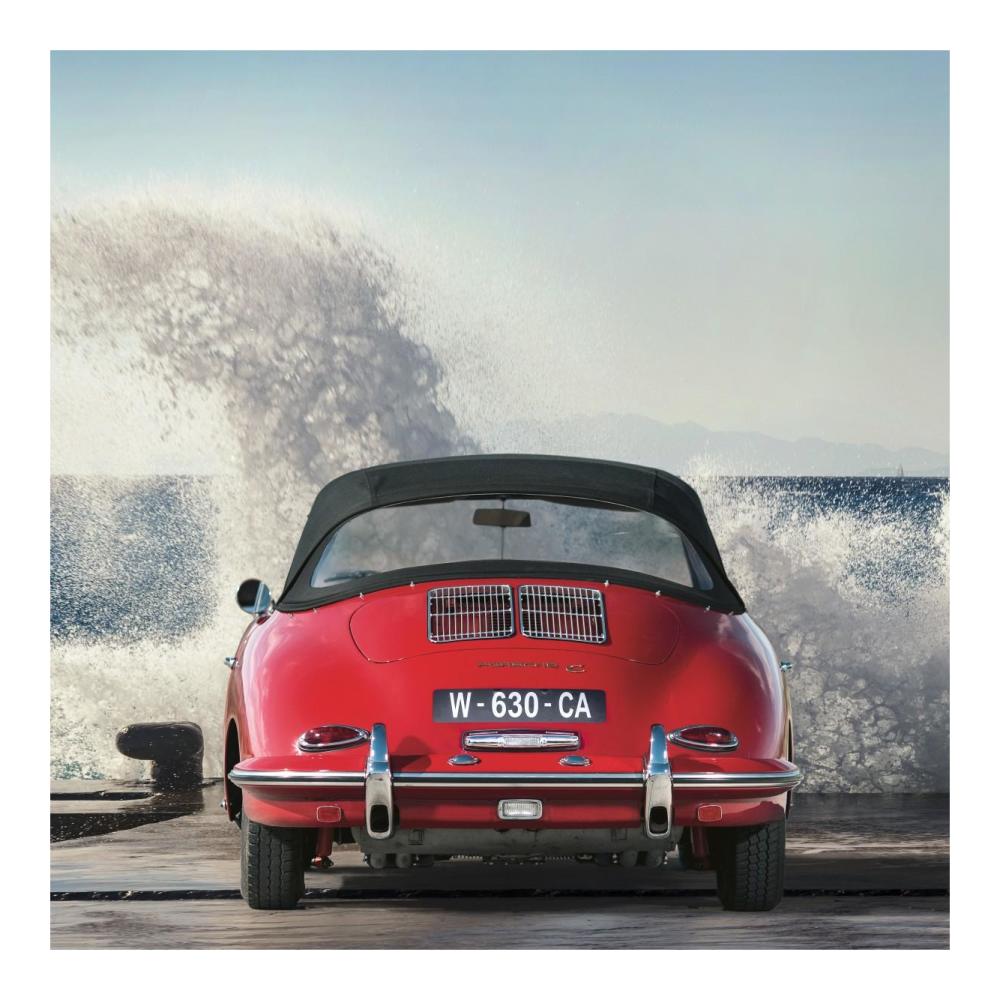 Ocean Waves Breaking on Vintage Beauties (detail 1)-Paper Art-20"x20"