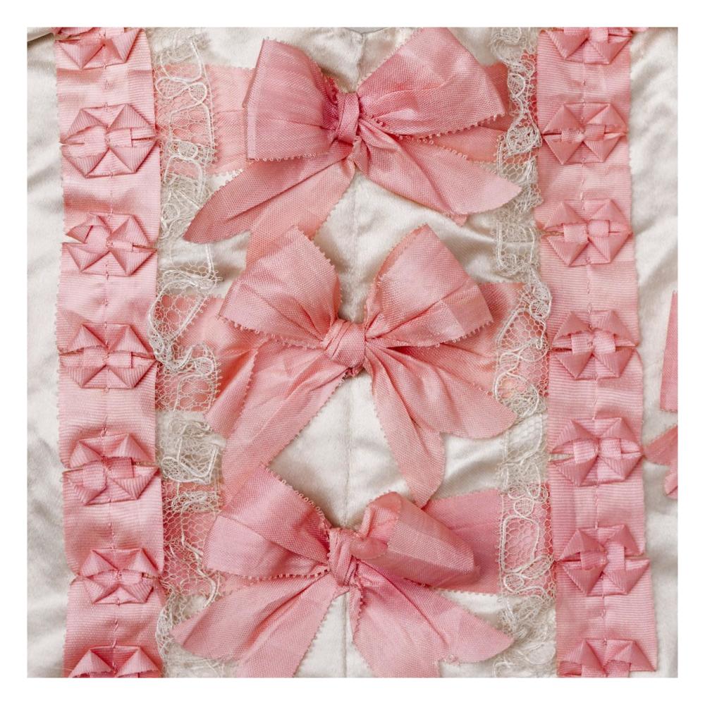 Detail of pink ribbon work on a child's silk shirt, ca. 1775-Paper Art-26"x26"