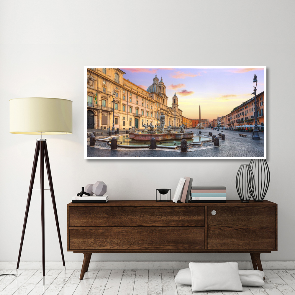 Piazza Navona, Roma-Paper Art-74&quotx38"
