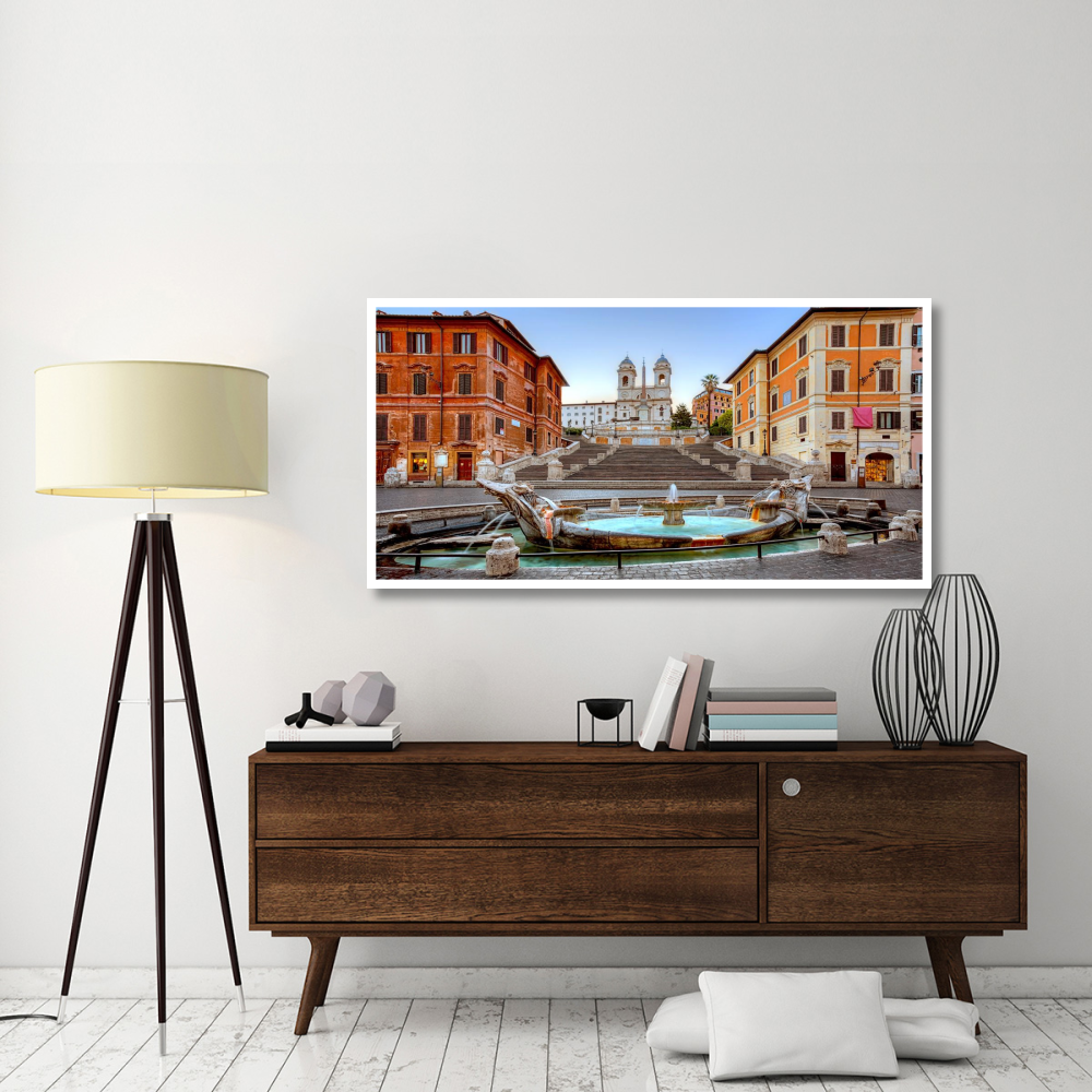 Piazza di Spagna, Roma-Paper Art-62&quotx32"