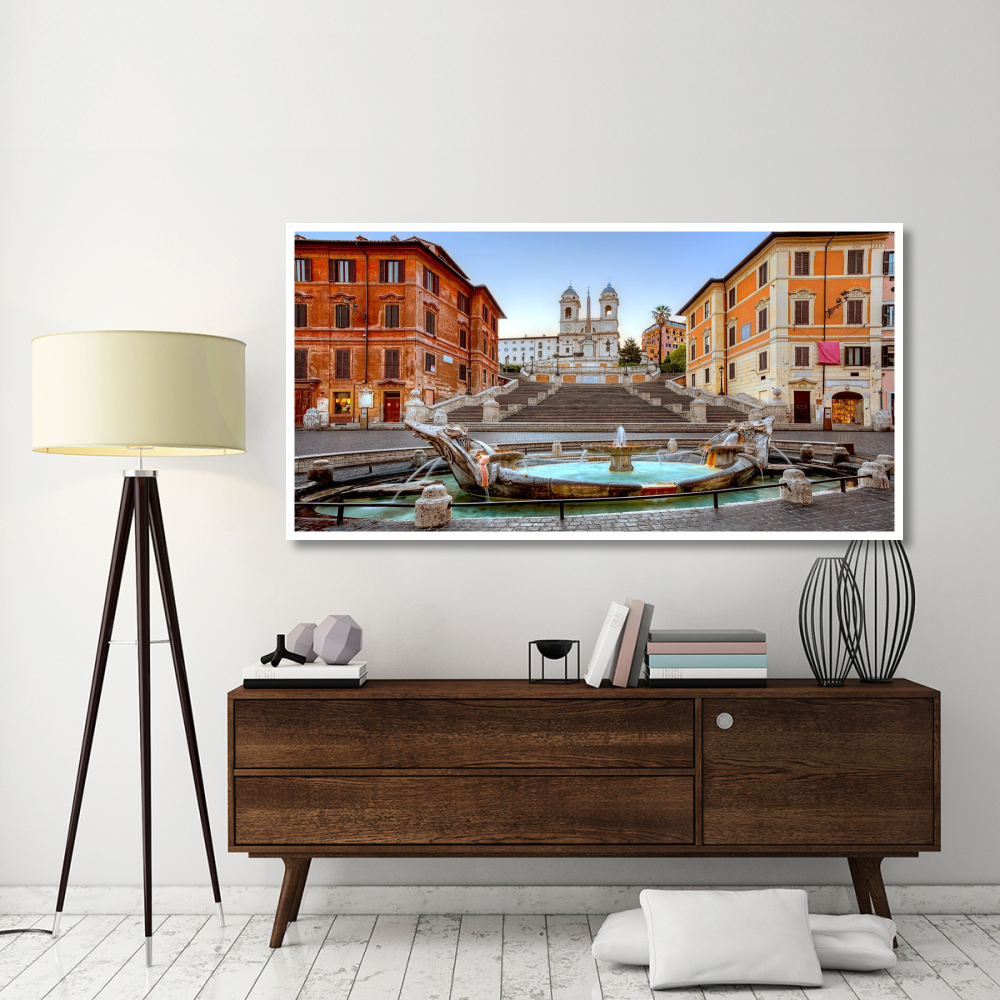 Piazza di Spagna, Roma-Paper Art-74&quotx38"