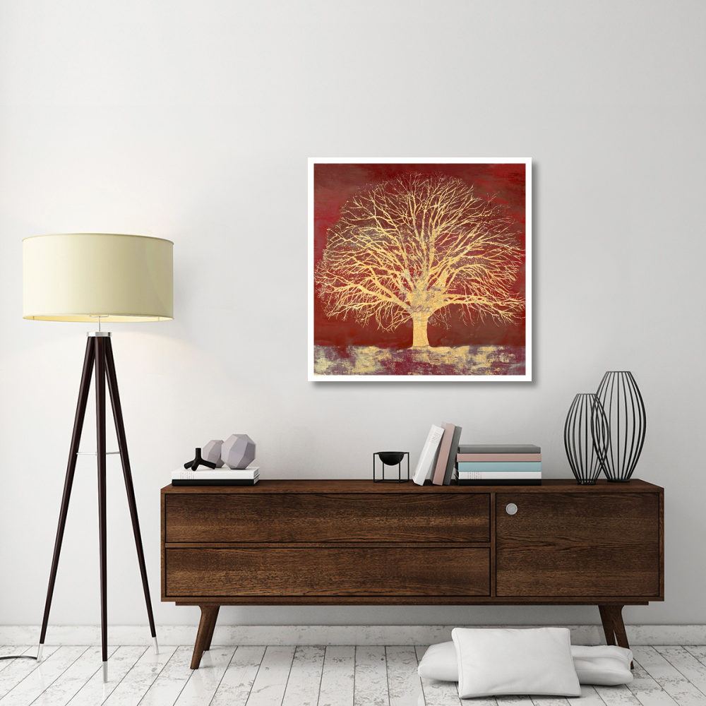 Crimson Oak-Paper Art-38&quotx38"