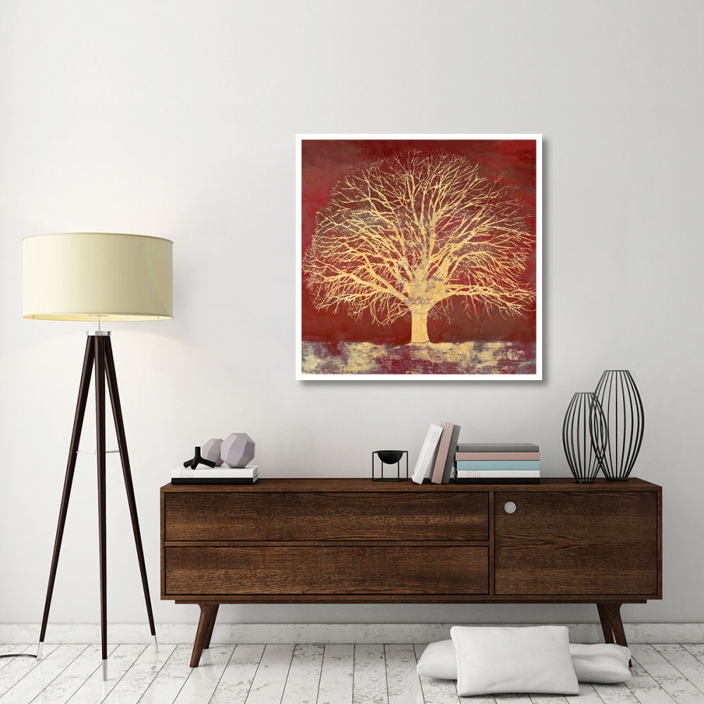 Crimson Oak-Paper Art-42&quotx42"