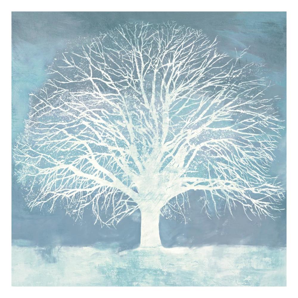 Aqua Oak-Paper Art-26"x26"