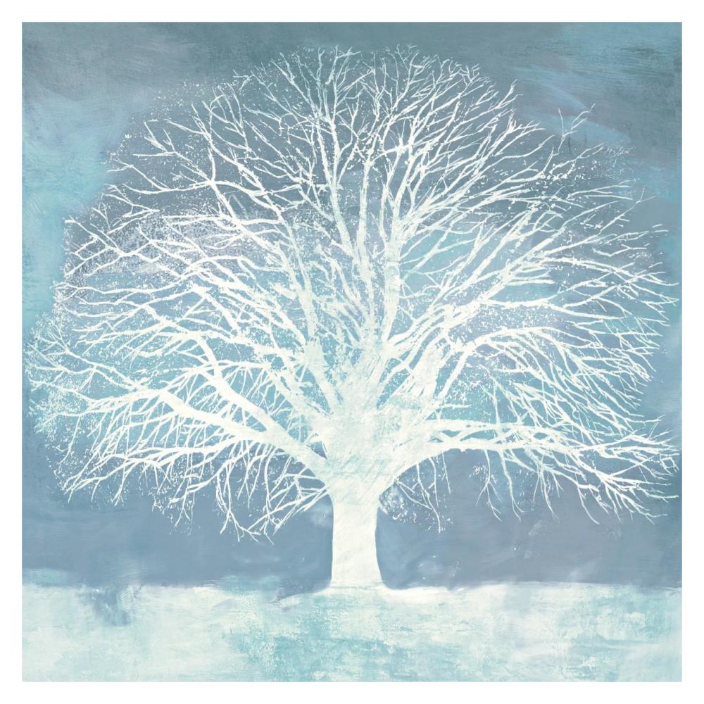 Aqua Oak-Paper Art-32"x32"