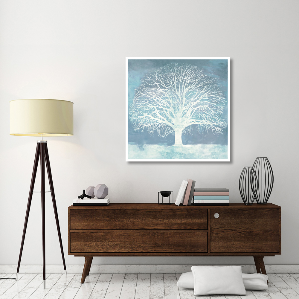 Aqua Oak-Paper Art-42&quotx42"