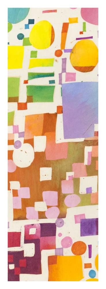 Multicolor Pattern V-Paper Art-14"x38"