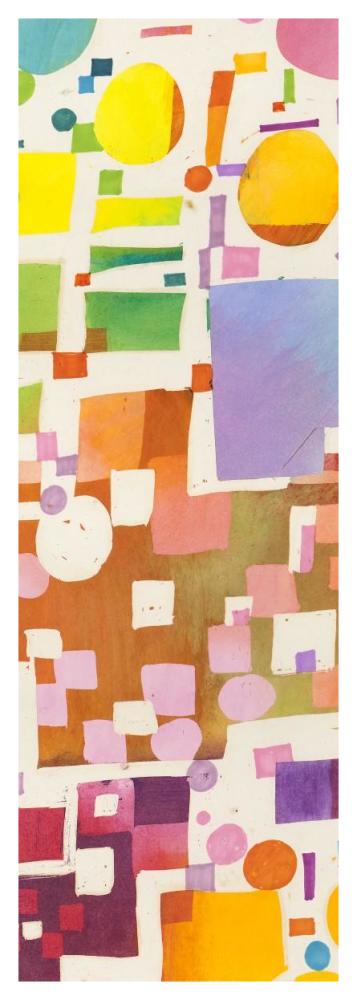 Multicolor Pattern V-Paper Art-20"x56"