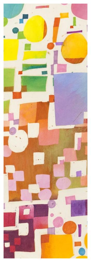 Multicolor Pattern V-Paper Art-26"x74"