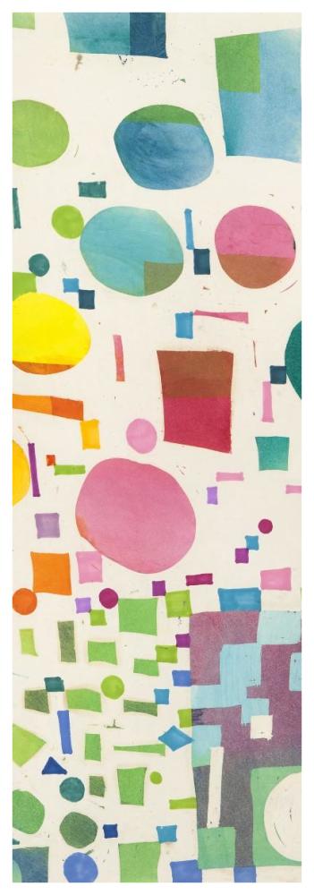 Multicolor Pattern IV-Paper Art-26"x74"
