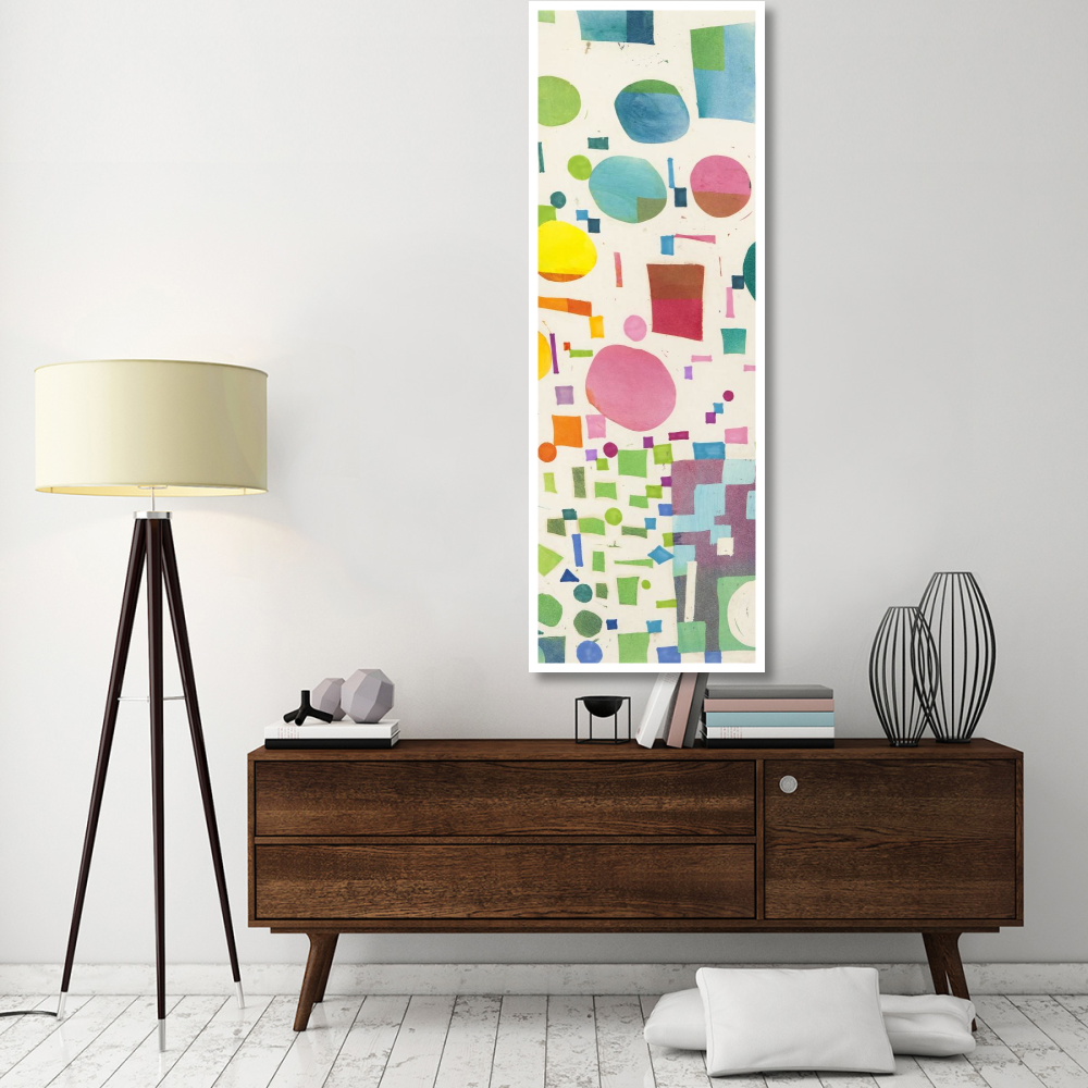 Multicolor Pattern IV-Paper Art-26&quotx74"