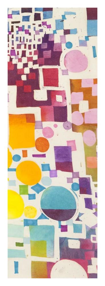 Multicolor Pattern III-Paper Art-14"x38"