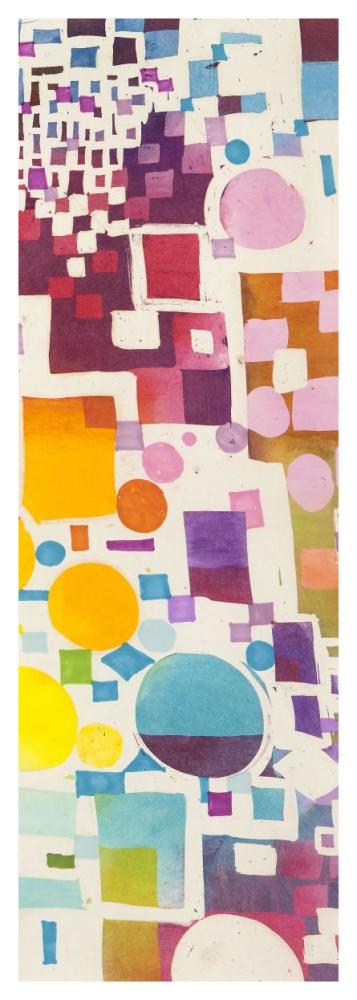 Multicolor Pattern III-Paper Art-20"x56"