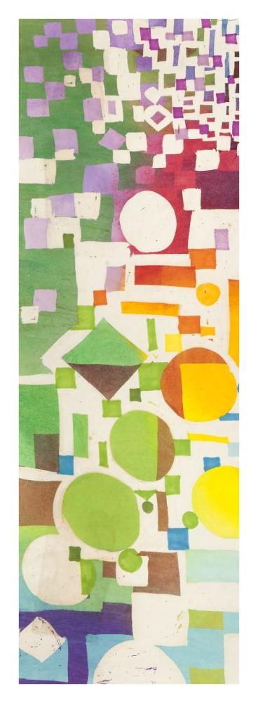 Multicolor Pattern II-Paper Art-14"x38"