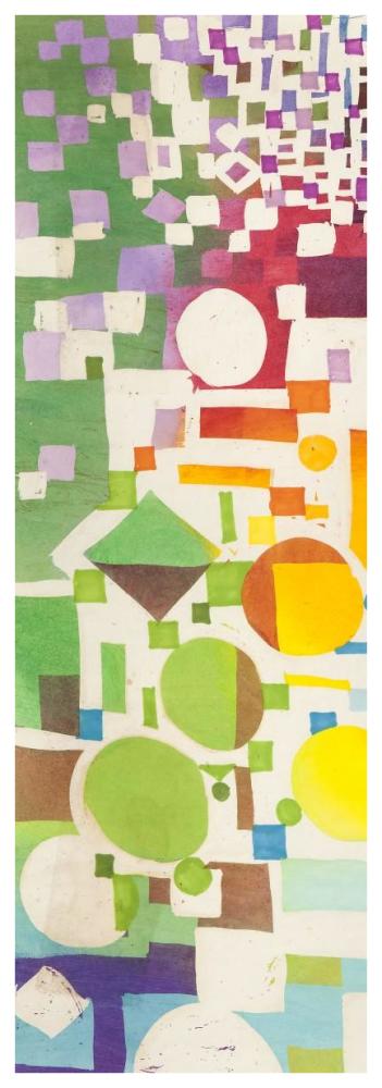 Multicolor Pattern II-Paper Art-26"x74"