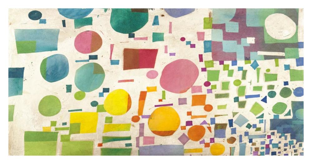 Multicolor Pattern I-Paper Art-38"x20"