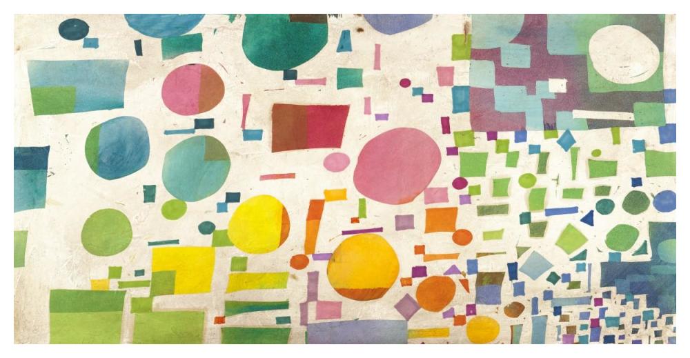 Multicolor Pattern I-Paper Art-50"x26"