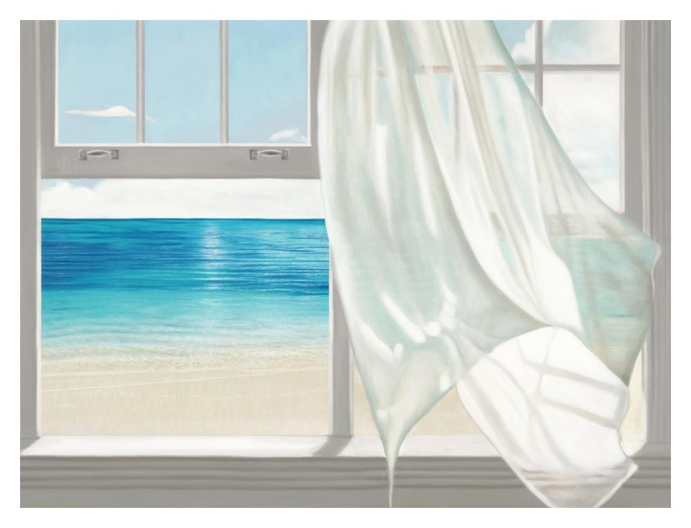 Emerald Seascape (detail)-Paper Art-18"x14"