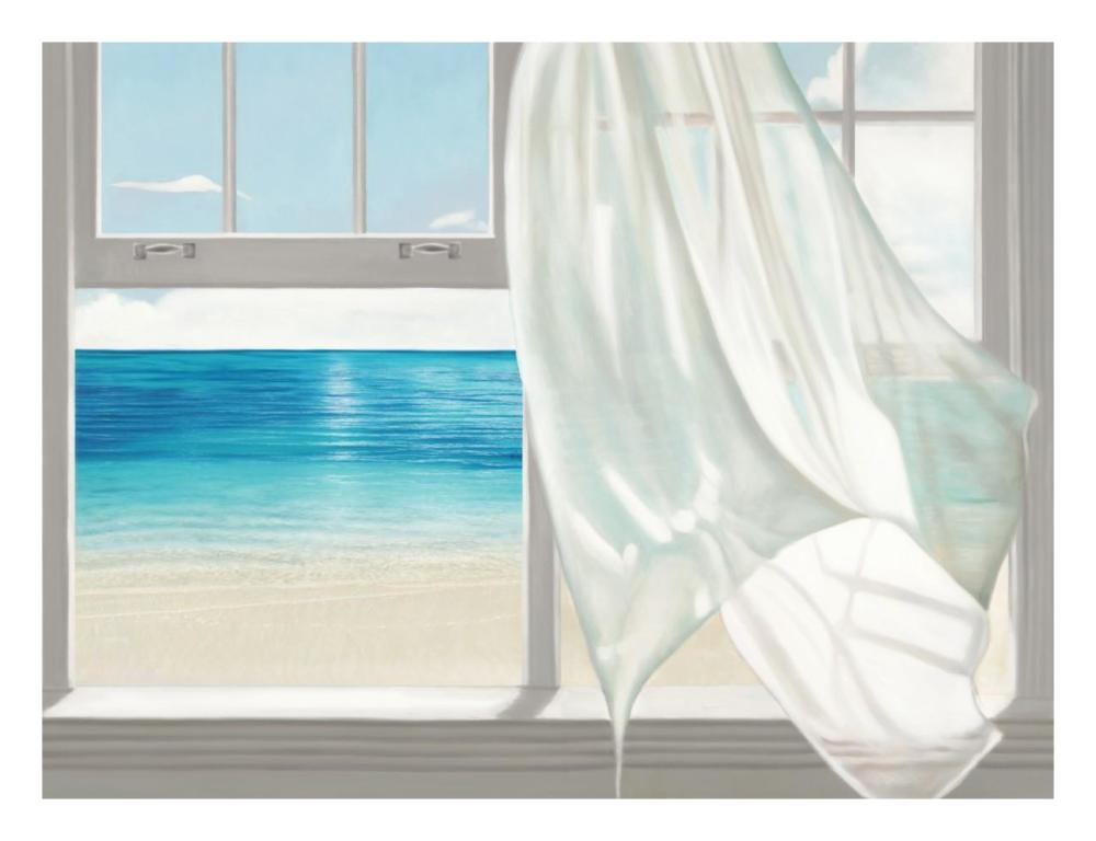 Emerald Seascape (detail)-Paper Art-26"x20"